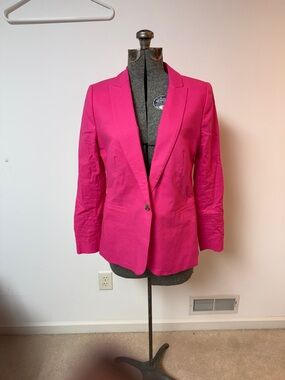J. Crew Hot Pink Single-Button Blazer